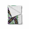 thumbnail image 2 of Scotland Soft Flannel Fleece Blanket, Celtic Traditional Royal Pattern with Flowers Thistle Culture Ornamental Art, Cozy Plush for Indoor and Outdoor Use, 60" x 80", Pink Black Green, by Ambesonne, 2 of 6