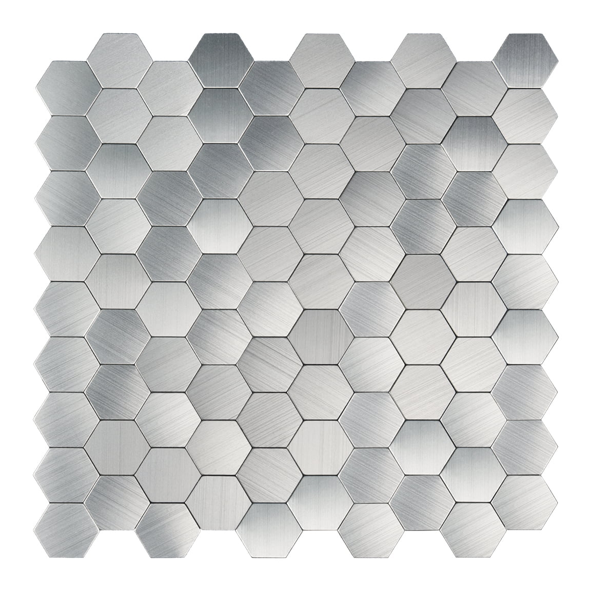 Art3d 11.8 in. x 11.8 in. Stainless Steel in Triangle Silver Self-Adhesive Tile Metal Peel and Stick Tile (9.6 Sq. ft./Box), Stainless Steel Silver 5