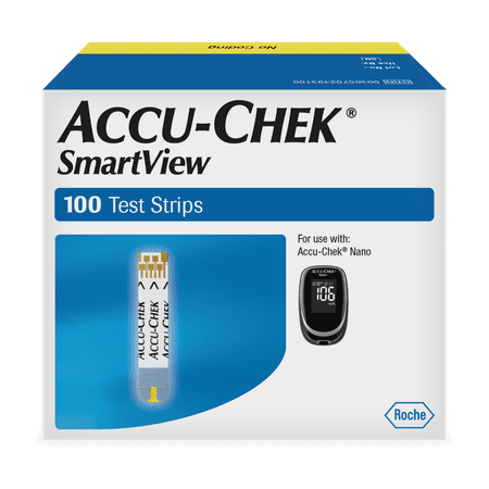 Accu-Chek Smart View Blood Glucose Test Strips, 100 Ct