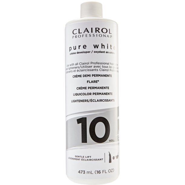 Clairol Professional Pure White 10 Gentle Lift Creme Developer, 16 oz