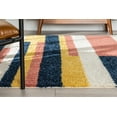 thumbnail image 6 of Well Woven Gigi Katniss Modern Kids Shag Moroccan Ivory Blue Thick 7'10" x 9'10" Area Rug, 6 of 7