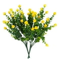 thumbnail image 2 of Gustave 4 Pack Artificial Camellia Flowers No Fade Faux Plastic Plants Fake Flower Bouquets Indoor Outdoor Greenery for Wedding Party Home Garden Decor, Yellow, 2 of 10