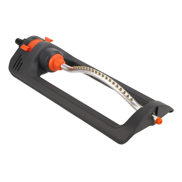 Aspersor automático oscilante para césped, 19 orificios, 4 modos de riego, ideal para jardines domésticos y riego agrícola.