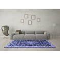thumbnail image 3 of Ahgly Company Machine Washable Indoor Square Animal Blue Traditional Area Rugs, 5' Square, 3 of 4