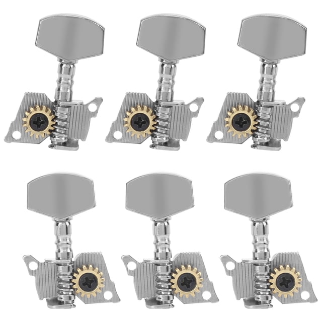 Têtes de Machine de Guitare, Corrison Résistance Guitare Accordage Chevilles Clés Conception Professionnelle Haute Durabilité Exécution Exqusiite Structure Stable pour Ukulele 3 Gauche et 3 Droite, 2 Gauche