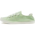 thumbnail image 2 of Soda Flat Women Shoes Linen Canvas Slip On Sneakers Lace Up Style Loafers Zig-S Light Green Mint 10, 2 of 5