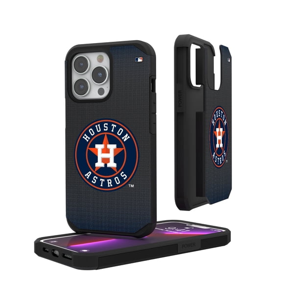 Houston Astros Linen Logo iPhone Rugged Case