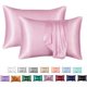 thumbnail image 3 of Juego de 2 fundas de almohada de seda de encaje, fundas de almohada reversibles de seda de morera y fibra de pulpa de madera, tamaño estándar 50 x 66 cm, fundas de almohada de seda suave y fresca, 3 of 9