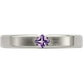 thumbnail image 4 of Titanium Satin Amethyst 4mm Band, 4 of 5