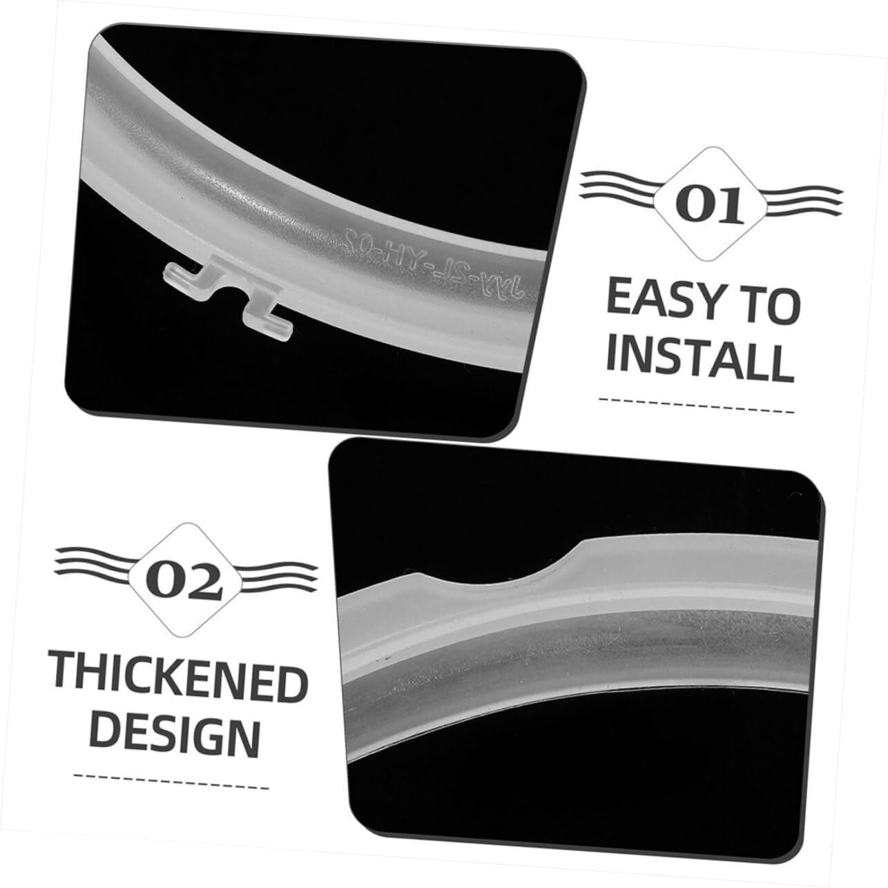 2pcs Pot Sealing Rings White Rice Cookers Sealing Ring Ring for Pressure Cooker Pressure Cooker Circle