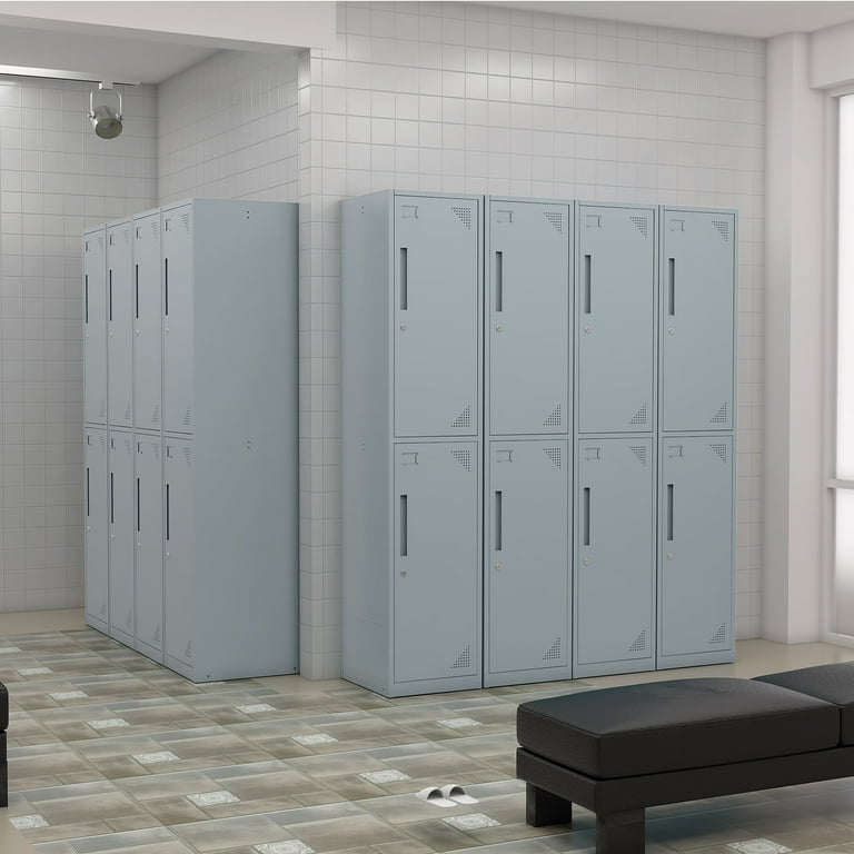 Fesbos Metal Locker 2 Lockable Door,71" Tall Steel Storage Cabinet for  School Office Gym Home Employees Staff Sundries Room - Walmart.com