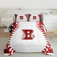 thumbnail image 2 of Manfei Letter Monogrammed B Boy 2pcs Bedding Comforter Set,Sport Baseball Twin Comforter Sets,Ball Gamer Breathable Bedding Set,Lightweight Room Decor,Reversible, 2 of 8