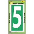 thumbnail image 2 of Hy-Ko Products 925 5 in. Reflective High Visibility House Number 5 Pack of 5, 2 of 2