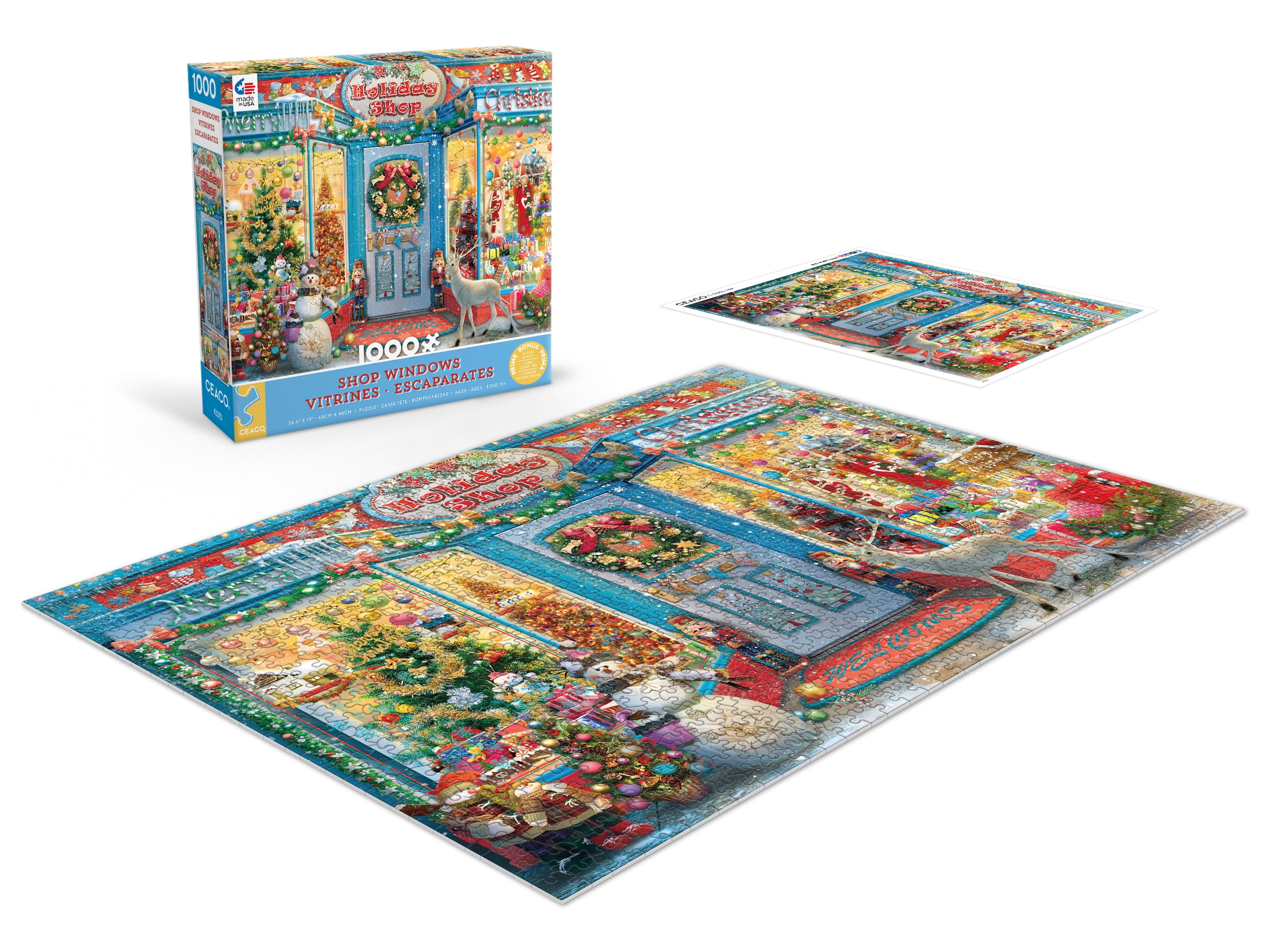Ceaco - Shop Windows - Holiday Shop 2 - 1000 Piece Interlocking Jigsaw Puzzle