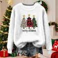thumbnail image 4 of Craaazy Christmas Sweaters for Women Crew Neck Long Sleeve Shirts Xmas Holiday Warm Tops Gifts, 4 of 5