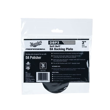 Meguiar's 3" Soft Buff DA Backing Plate Multisurface 5/16" Diameter Car Polisher