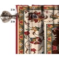 thumbnail image 2 of Boho Tribal Curtain Valance Vintage Square Rustic Colorful Floral Ethnic Textured Pattern Abstract Curtain Valance Bedroom Kitchen Home Decor 54"x18", 2 of 5