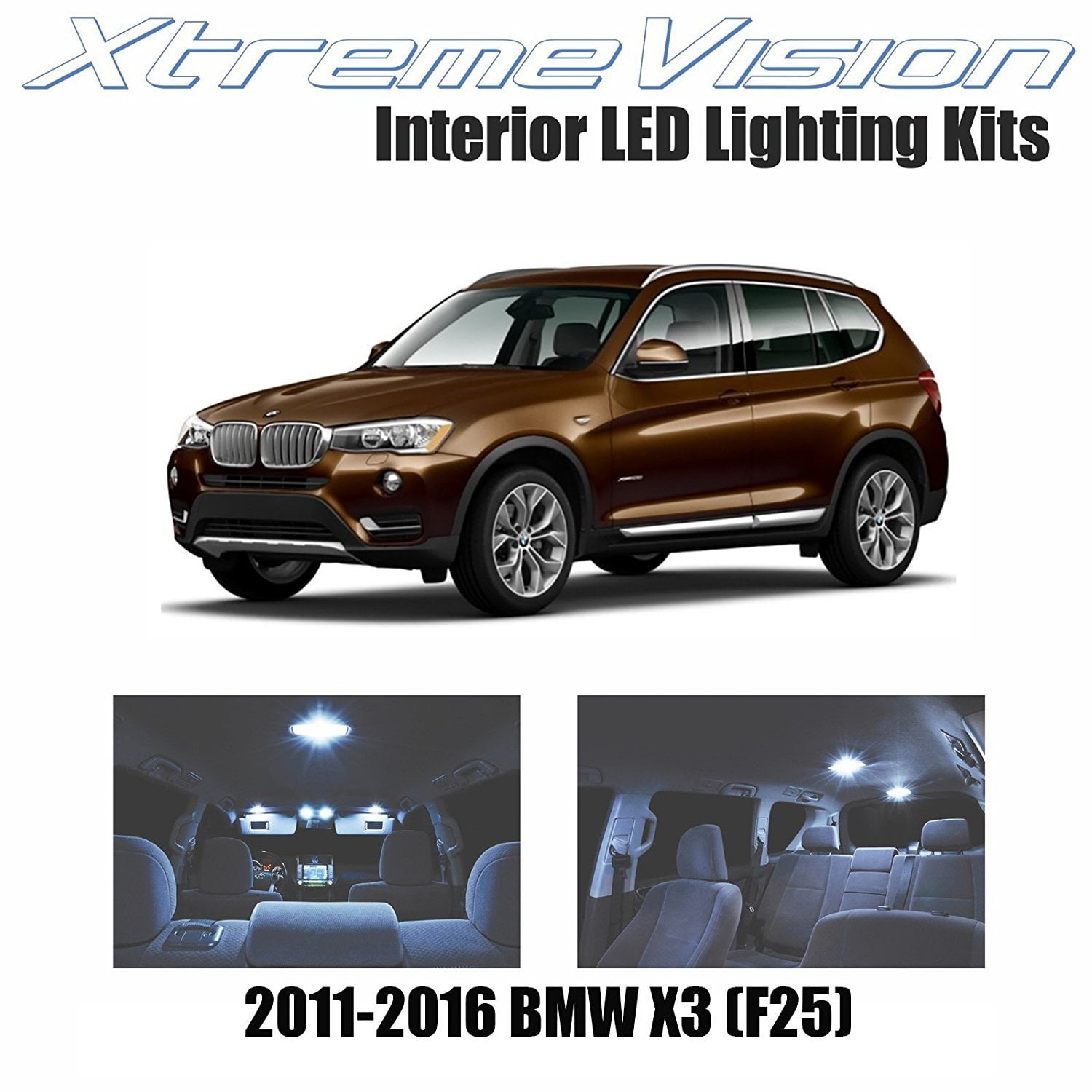 BMW F25 X3 LED INTERIOR KIT PREMIUM 20 SMD WHITE BULBS CANBUS ERROR FREE