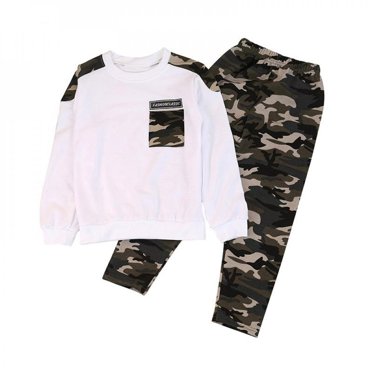 Children's Camouflage Top and Pants Set