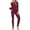 Red, variant on KyCheLot Thermal Underwear for Women Soft Stretchy Lightweight Slim Long Sleeve Tops and Bottom Base Layer Warm Set
