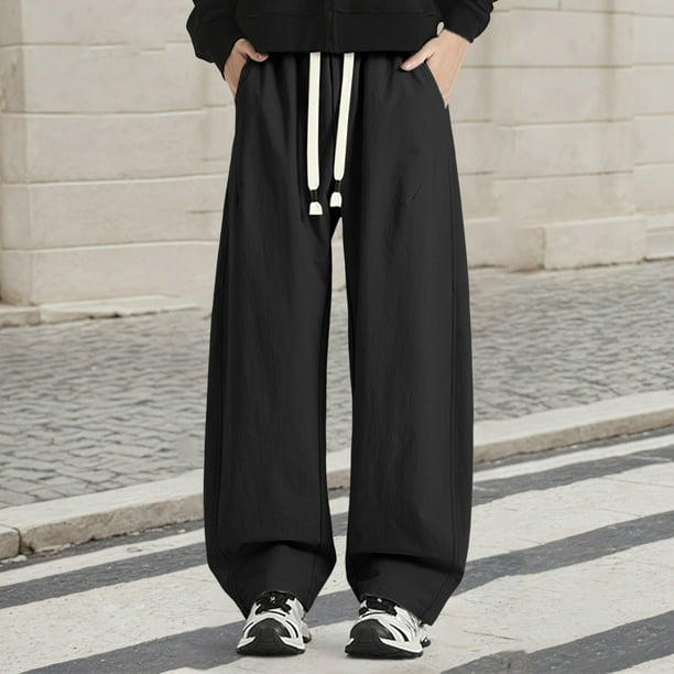 Modern Tapered Fit Casual Pants with Curved Hem Flexible Stretch