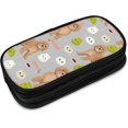 thumbnail image 3 of Cavoodle Dim Sum Food Kawaii Cute Cavapoo Pattern Light Grey Pencil Case SAOE000368, 3 of 5