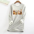 thumbnail image 1 of Hauts pour Femmes, Col Rond avec Poche, Épais, en Peluche, Manches Longues, T-Shirts pour Femmes en Liquidation, 1 of 4