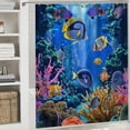 thumbnail image 6 of Orinice   Cartoon Ocean and Creature Shower Curtain Set with Non-Slip Rugs,Toilet Lid Cover and Bath Mat,Bathroom Shower Decor Accessory Set 36x72, 6 of 7