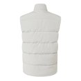 thumbnail image 3 of larppty Women Down Vest Waistcoat Solid Color Stand Collar Sleeveless Zipper Jacket Autumn Winter Casual Warm Outerwear (White, 3XL), 3 of 5