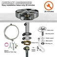 thumbnail image 5 of VEVOR Glass Rinser 10-Jet 360° Rotating for Sink in Stainless Steel & ABS with Multiple Bases for Baby Bottle to Wine Glass Grey, 5 of 5