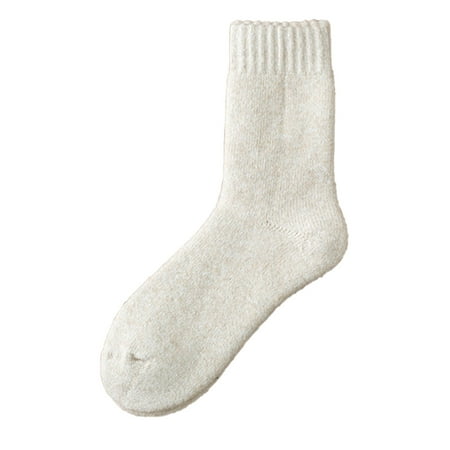 

Simu Winter Solid Thickened Thermal Socks Plush Medium Tube Sweat Absorbing Pure Cotton Socks Socks for Women Men