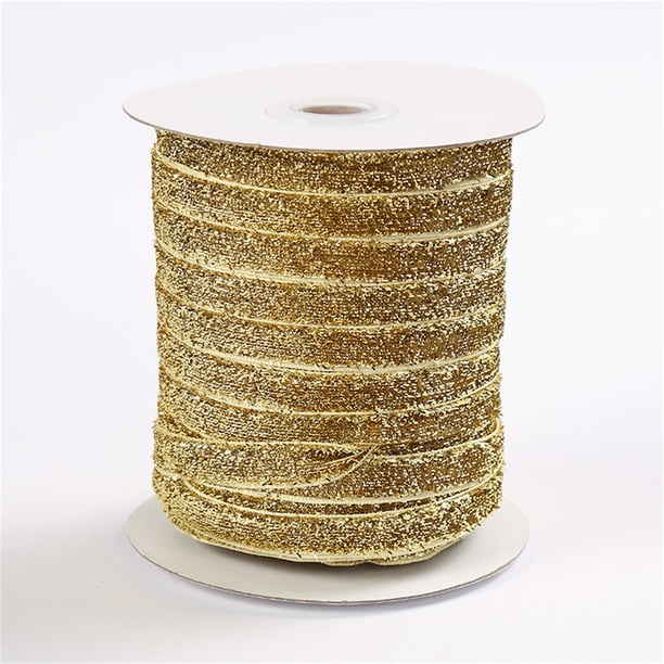 1cm Wired Ribbon for Gift Wrapping Bows Christmas Decorations and Crafts 50 Yards