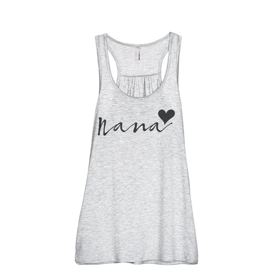 Nana Heart Women's Fashion Sleeveless Flowy Racerback Workout Yoga Tank Top Sport Grey X-Large