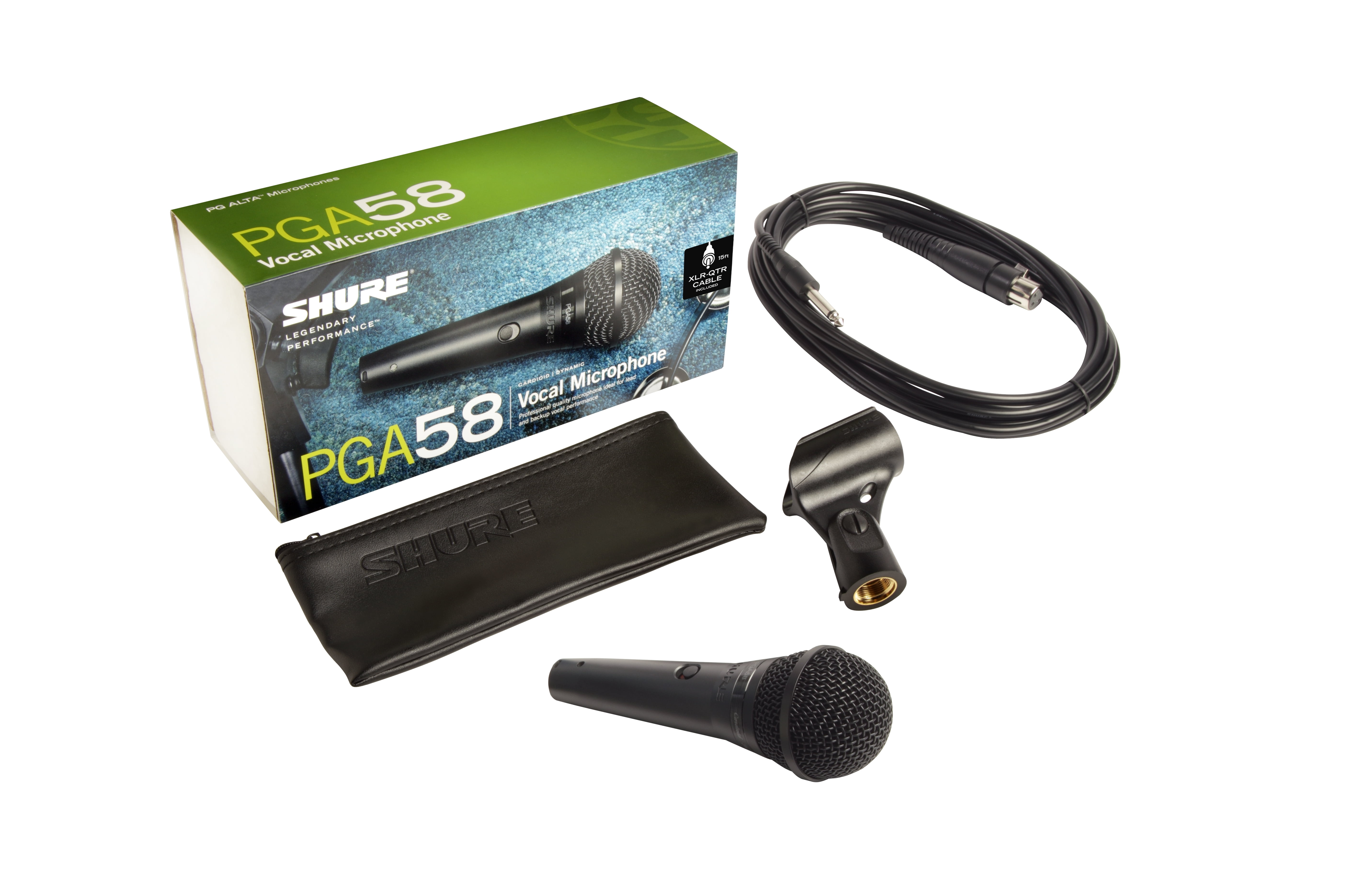Shure PGA58 Dynamic Microphone - Handheld Mic for Vocals