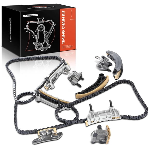 A-Premium Engine Timing Chain Kit W/Tensioner [fit DOHC, 6Cyl 3.0 3.2 3.6L] Compatible with Chevy & GMC & Pontiac & Saab & Saturn & Suzuki & Buick & Cadillac, fit Equinox, Canyon, G6, SRX, XTS & More