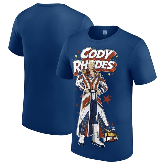 Youth Navy Cody Rhodes Cartoon T-Shirt