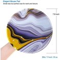 thumbnail image 2 of , Round Mouse Mat, Cute with Design, Non-Slip Rubber Base Mousepad with Stitched Edge, Waterproof Office , Small Size 7.9 x 7.9 x 0.1 Inch (Round Marble 2), 2 of 7
