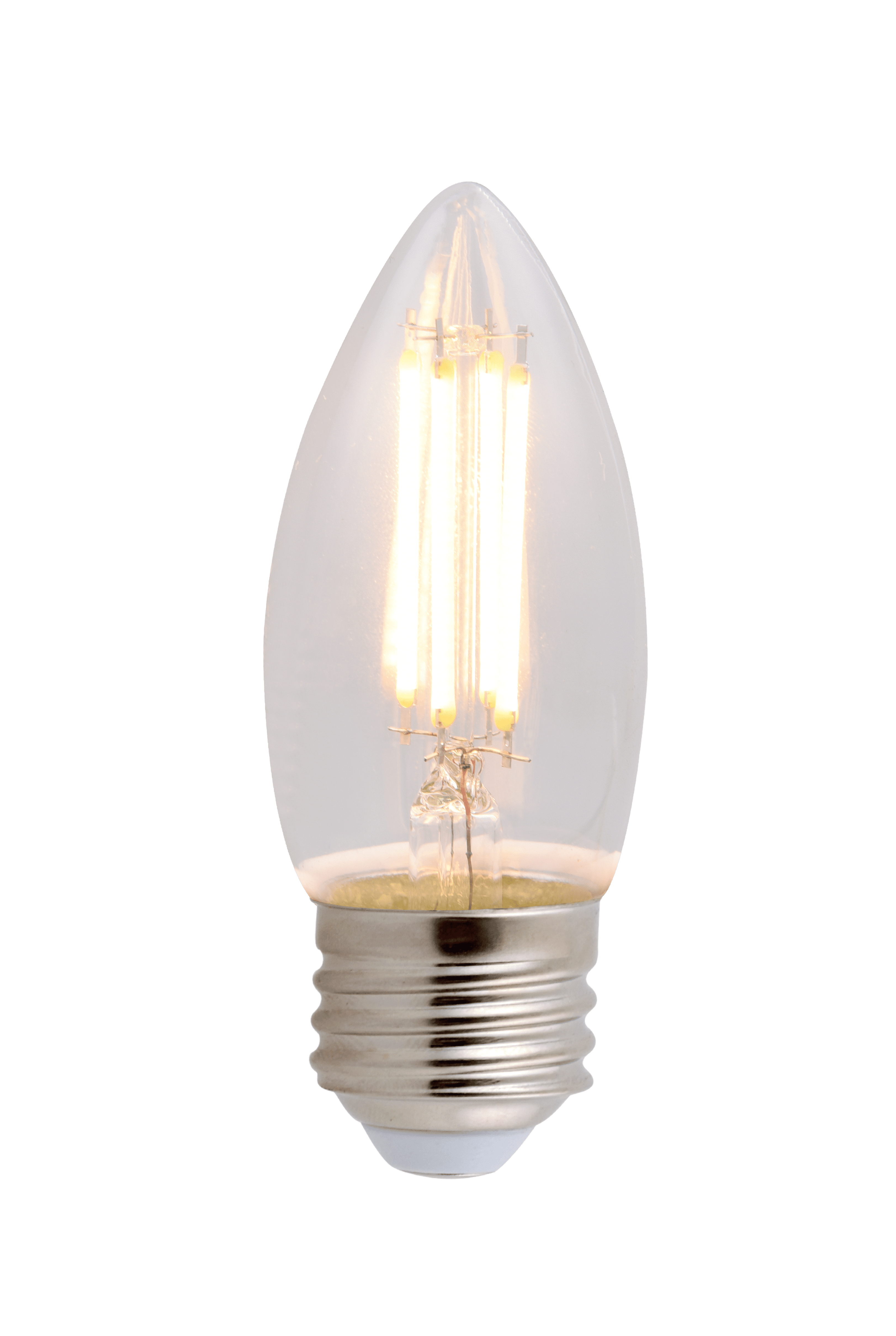 Better Homes & Gardens LED Vintage Style Light Bulb,Candle 60 Watts Soft White Classic Filament,Medium Base,Dimmable,4 Pack