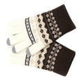 thumbnail image 3 of Clearance! Fdelink Men's and Women's Snowflake Printing Gloves, Creative and Fashionable Mobile Phone with Screen Knitted Gloves, Thick and Warm Winter Adult, Women clothes, 3 of 3