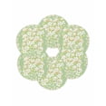 thumbnail image 7 of 13 Inch Round Placemats Set of 6, Spring Floral Non Slip Heat Insulation PP Table Mats, Watercolor Orchid Flowers Leaves Botanical Green Washable Place Mats for Kitchen Dining Party Table Decor, 7 of 7