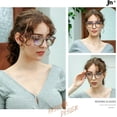 thumbnail image 2 of JM 3 Pack Reading Glasses for Women Men Blue Light Blocking, Oprah Square Computer Readers Spring Hinge, 2 of 8