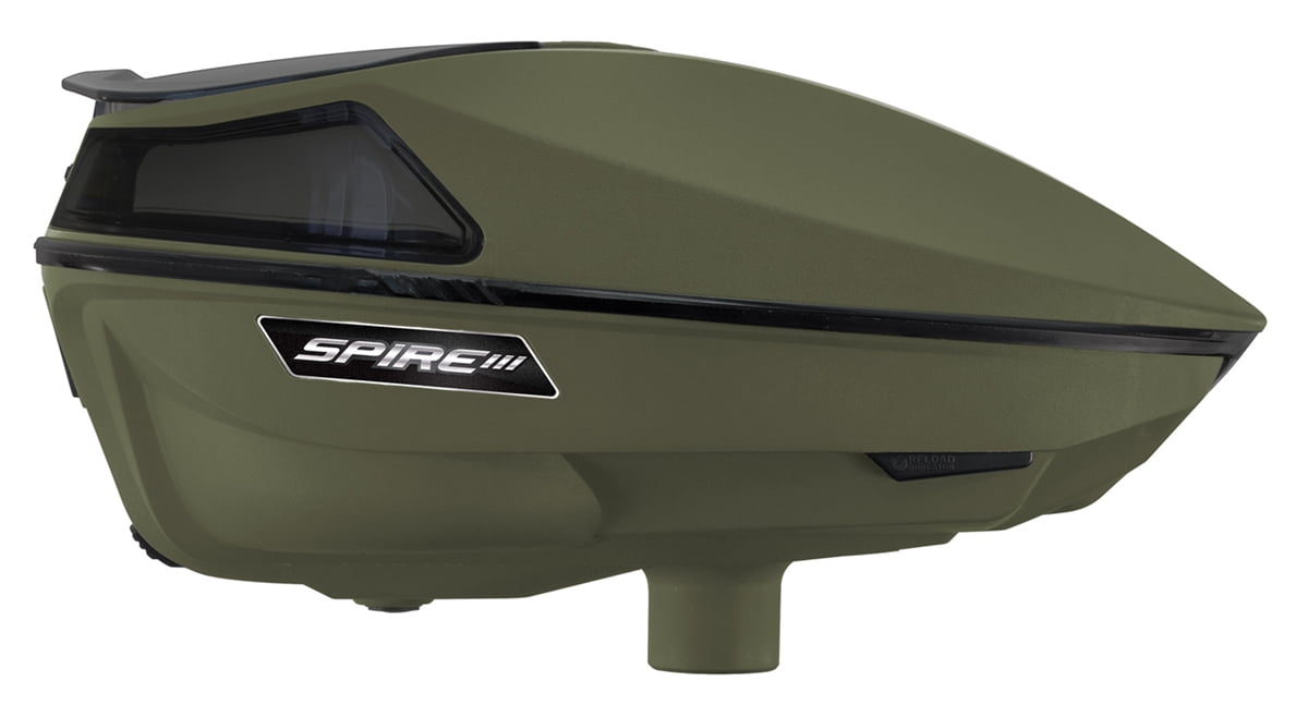 VIRTUE SPIRE III ELECTRONIC PAINTBALL LOADERS / HOPPERS OLIVE & BLACK