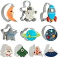 thumbnail image 7 of Space Cookie Cutters, Outer Space Fondant Stamper Set, Spaceship Astronaut Rocket Moon Star Planet Circle Pastry Biscuit Cake Baking Mold for Space Astronaut Themed Party Supplies, 7 of 7