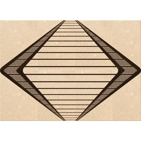 Ahgly Company Indoor Rectangle Patterned Light Brown Area Rugs, 2' x 4'