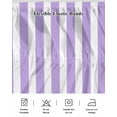 thumbnail image 5 of Purple Striped Bed Skirt Cal King Size, Modern Farmhouse Purple White Stripes Wrap Around Bed Skirting with Adjustable Elastic Strap, Dust Ruffled Pleated Bedskirts 18 Inch Drop for Bedroom Beds, 5 of 9