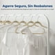 thumbnail image 3 of Ganchos de Terciopelo Premium Serenelife, Ahorradores de Espacio, Resistentes, con Gancho Metálico Giratorio de 360°, para Trajes, Pantalones y Vestidos, Marfil, Pack 10, 3 of 7