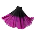 thumbnail image 2 of Falda de baile de salón,Faldas de baile de salón para mujeres y niñas practican,Falda de danza del vientre color degradado largo,rendimiento Elegante vestido negro púrpura,falda de baile de, 2 of 8