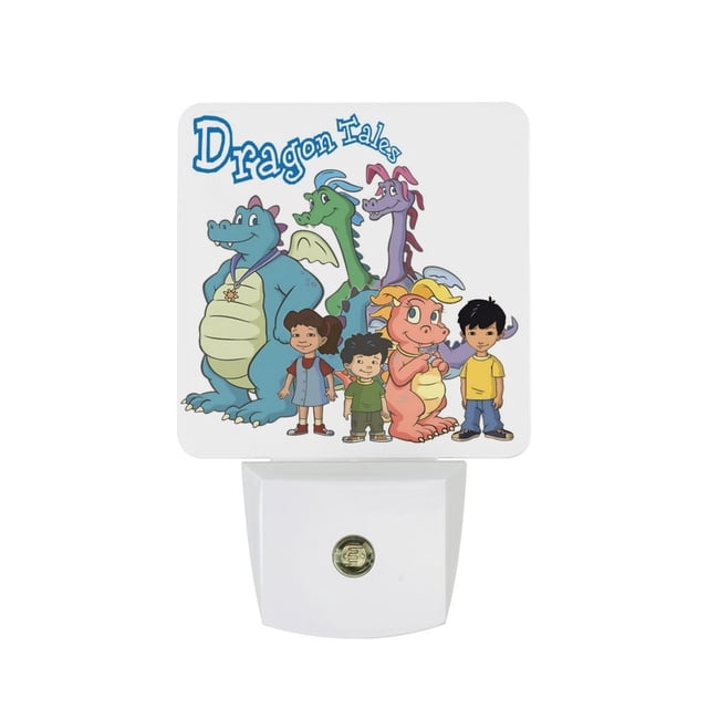 Cuentos de Dragones Luz nocturna LED con sensor de anochecer a amanecer para dormitorio, baño, pasillo, escaleras - Lámpara LED nocturna de enchufe, 0.5W - 1 pieza