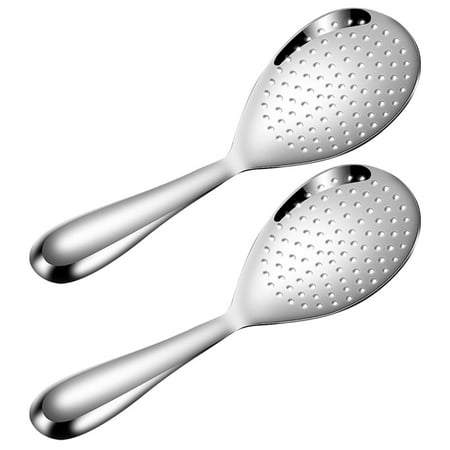 

2pcs Rice Paddle Rice Spoon Stainless Steel Rice Scooper Rice Cooker Spoon Home Supplies