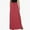 Watermelon Red, variant on purcolt Women's Flowy Maxi Skirt Drawstring High Waisted A-Line Fall Casual Long Skirts with Pockets (Available in Plus Size)